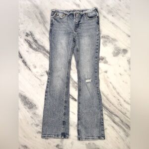RSQ Girls Low rise flare Jeans Size 10 Light Wash.